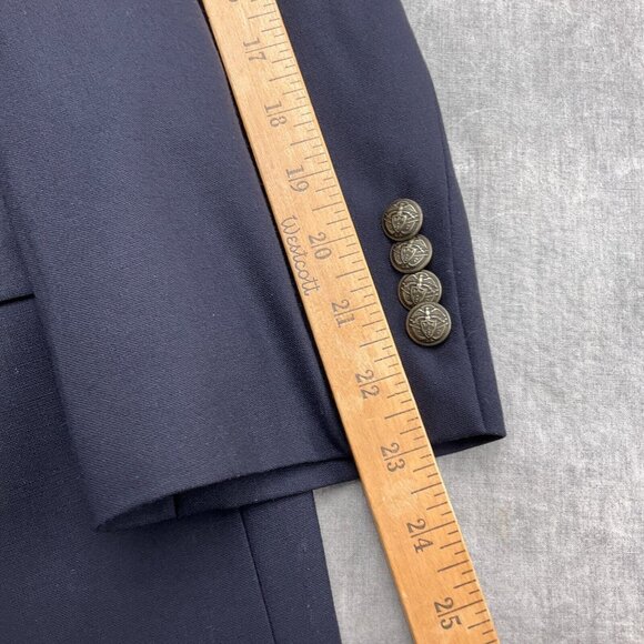 Ralph Lauren Ralph Blazer Men 44 Blue Pewter Shield Button Wool Stretch Canada - Picture 9 of 16